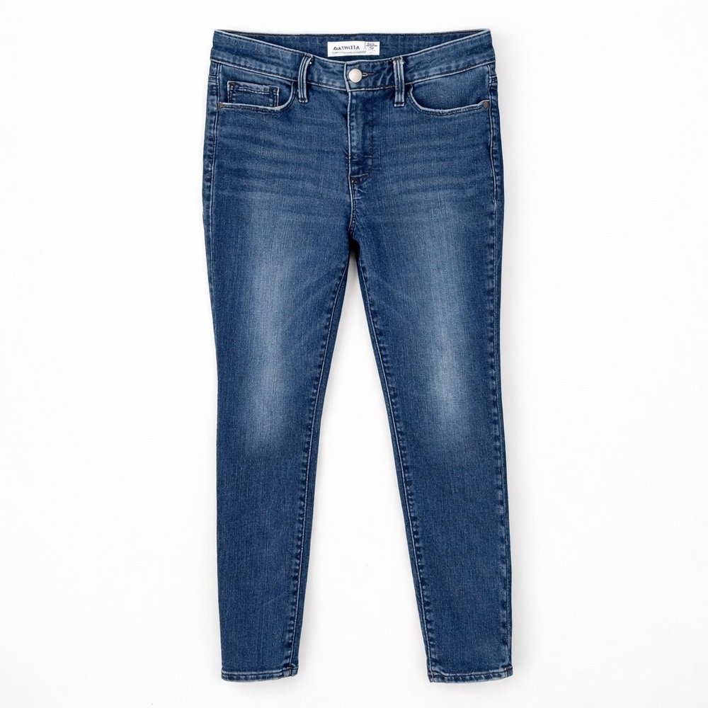 Athleta Skinny Jeans Size 8 Medium Wash Stretch Denim Mid Rise